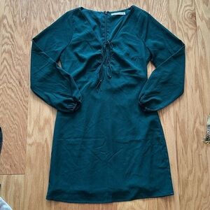 Abercrombie & Fitch Long-Sleeve Strappy Halter Mini Dress Small